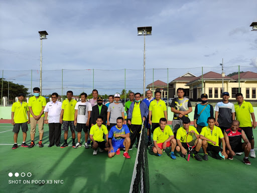 Pertandingan Persahabatan Tim Tenis PTWP Daerah PTA Palu dengan Tim Tenis Pelti Ampana