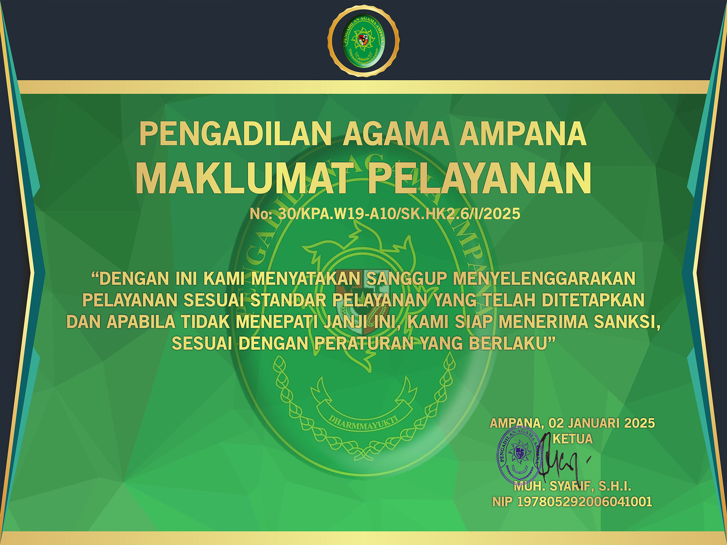 Maklumat Pelayanan PA Ampana